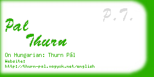 pal thurn business card